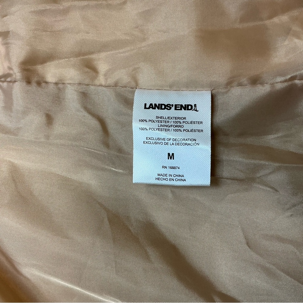 Lands End Womens M Adjustable Hood w/visor 3 in 1 Jacket Systems Tan Beige NWT - Picture 12 of 16
